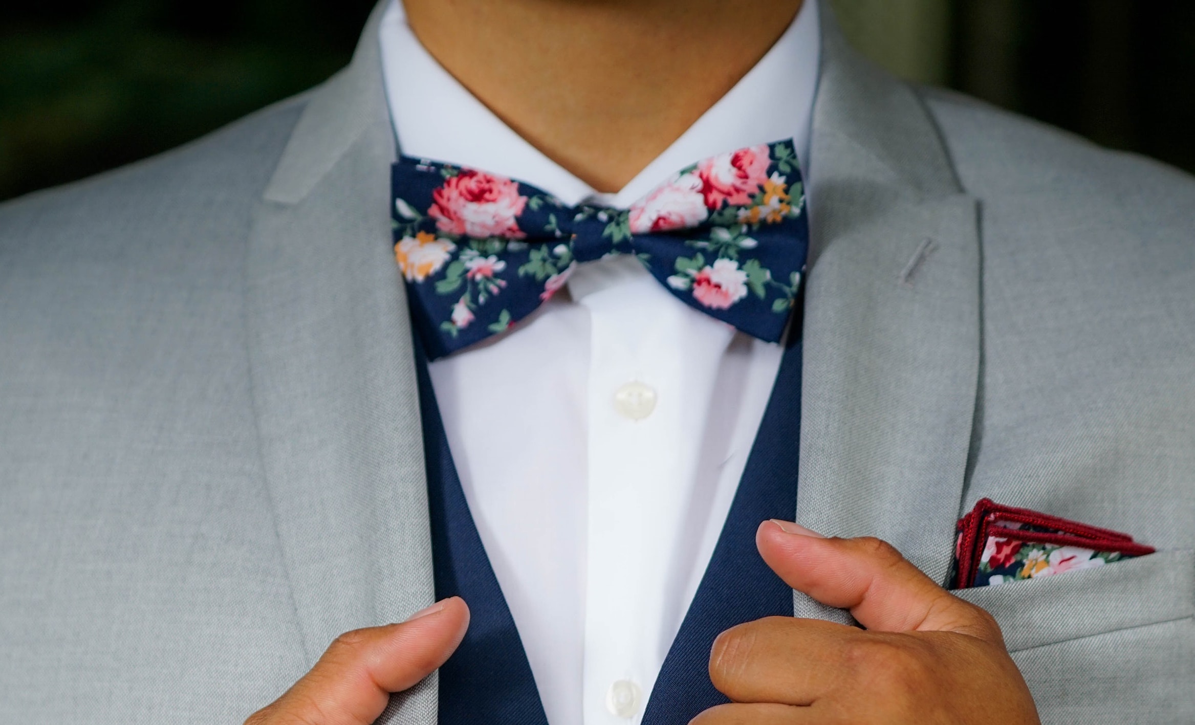 bow tie and pocket square