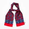 Classic Paisley Silk Scarf - Red