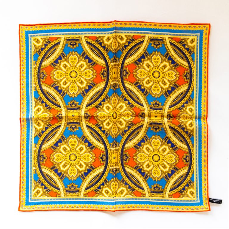 Medallion Pocket Square | Adamley Textiles