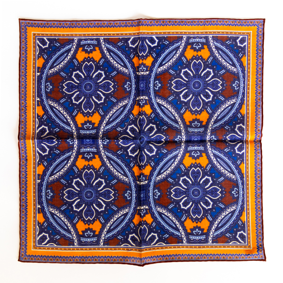 Medallion Pocket Square | Adamley Textiles
